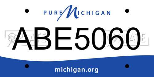 ABE5060 Michigan License Plate