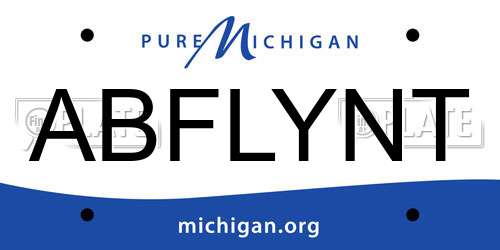 ABFLYNT Michigan License Plate