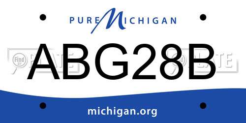 ABG28B Michigan License Plate