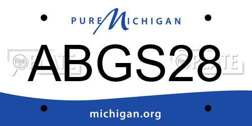 ABGS28 Michigan License Plate