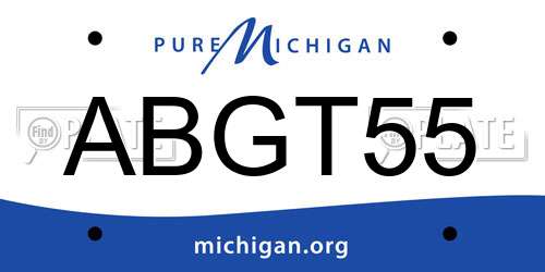 ABGT55 Michigan License Plate