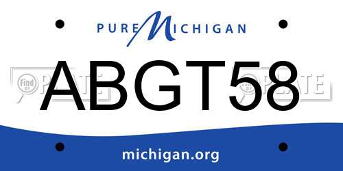 ABGT58 Michigan License Plate