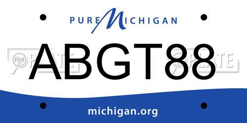 ABGT88 Michigan License Plate
