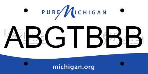 ABGTBBB Michigan License Plate