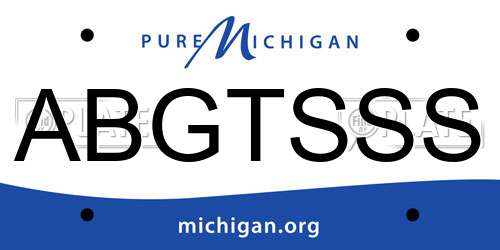ABGTSSS Michigan License Plate