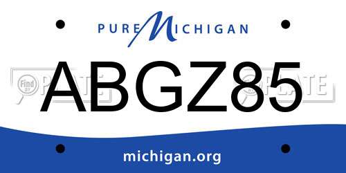 ABGZ85 Michigan License Plate