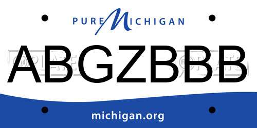 ABGZBBB Michigan License Plate