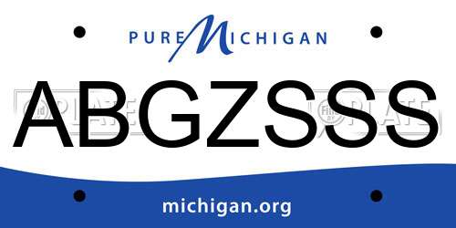 ABGZSSS Michigan License Plate