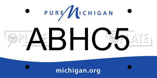 ABHC5 Michigan License Plate