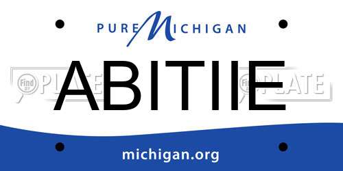 ABITIIE Michigan License Plate