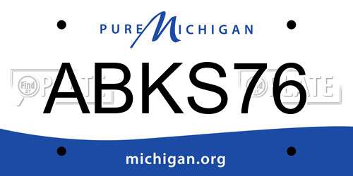 ABKS76 Michigan License Plate