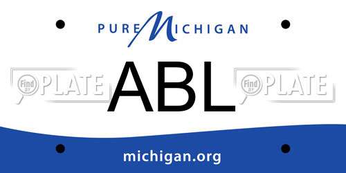 ABL Michigan License Plate