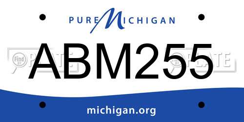 ABM255 Michigan License Plate