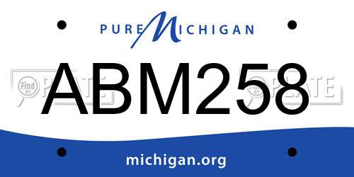ABM258 Michigan License Plate