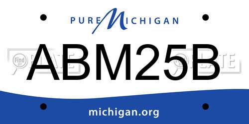 ABM25B Michigan License Plate