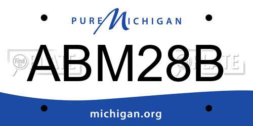 ABM28B Michigan License Plate
