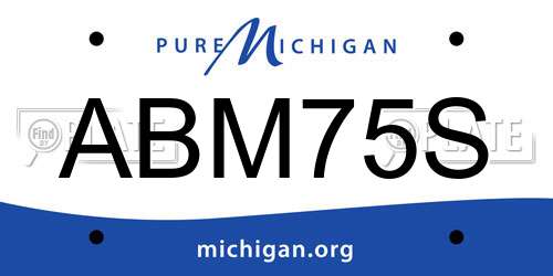 ABM75S Michigan License Plate