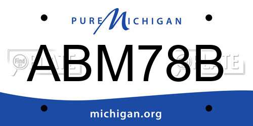 ABM78B Michigan License Plate