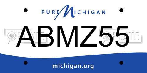 ABMZ55 Michigan License Plate