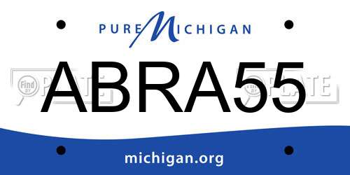 ABRA55 Michigan License Plate