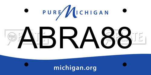 ABRA88 Michigan License Plate