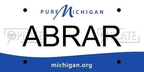 ABRAR Michigan License Plate