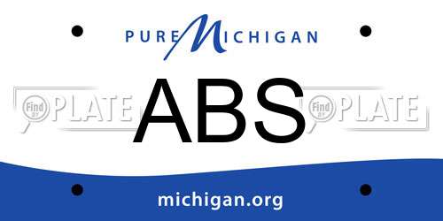 ABS Michigan License Plate