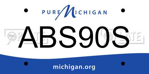 ABS90S Michigan License Plate