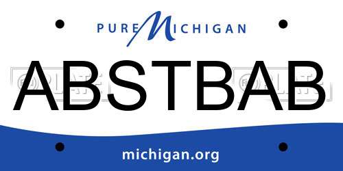 ABSTBAB Michigan License Plate