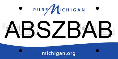 ABSZBAB Michigan License Plate