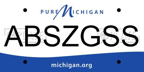 ABSZGSS Michigan License Plate