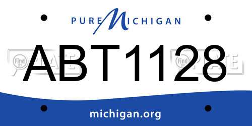 ABT1128 Michigan License Plate