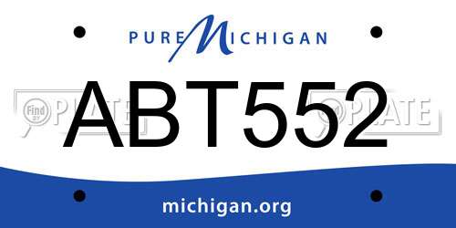 ABT552 Michigan License Plate