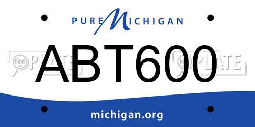 ABT600 Michigan License Plate
