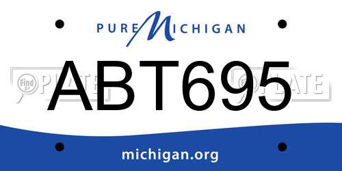 ABT695 Michigan License Plate