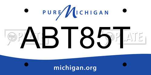 ABT85T Michigan License Plate