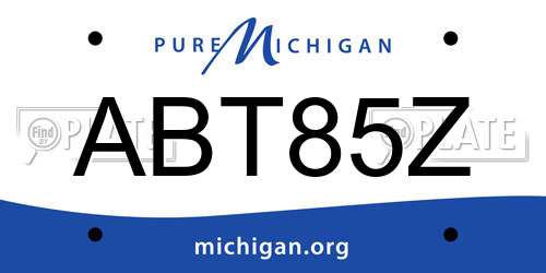 ABT85Z Michigan License Plate