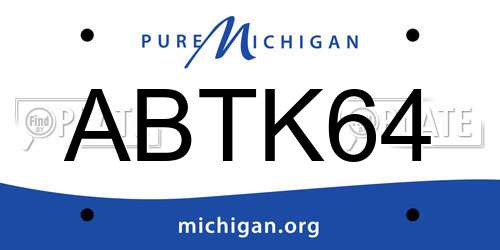 ABTK64 Michigan License Plate