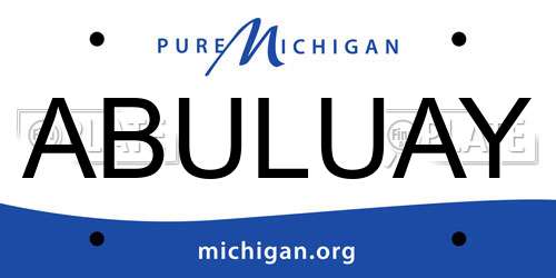 ABULUAY Michigan License Plate