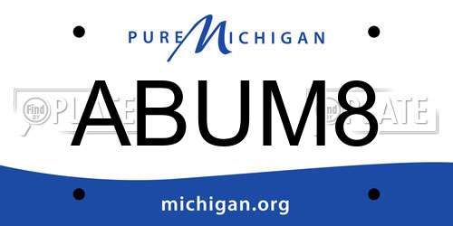 ABUM8 Michigan License Plate