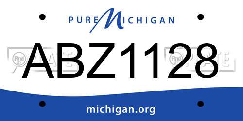 ABZ1128 Michigan License Plate