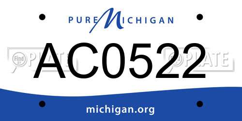 AC0522 Michigan License Plate