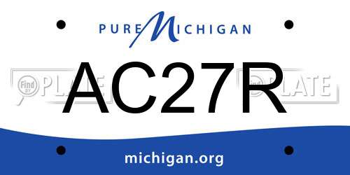 AC27R Michigan License Plate