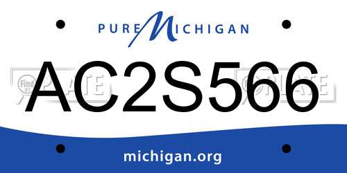 AC2S566 Michigan License Plate