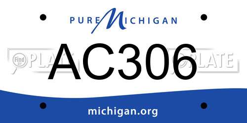 AC306 Michigan License Plate
