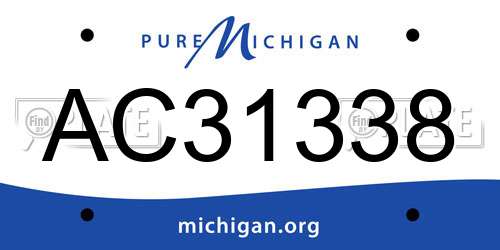 AC31338 Michigan License Plate