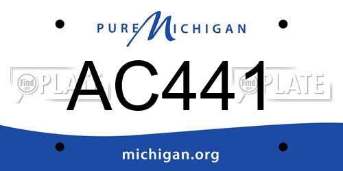 AC441 Michigan License Plate