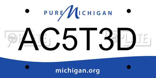 AC5T3D Michigan License Plate
