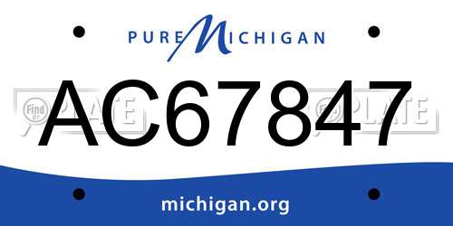 AC67847 Michigan License Plate