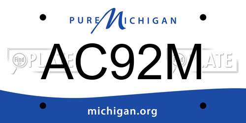 AC92M Michigan License Plate